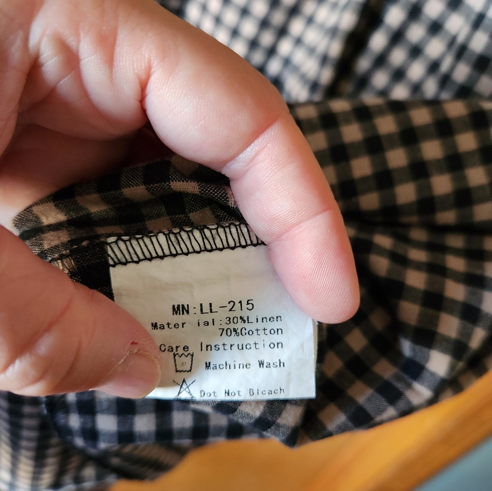 Modernmiss Linen/cotton Gingham Dress - Picture 8 of 8